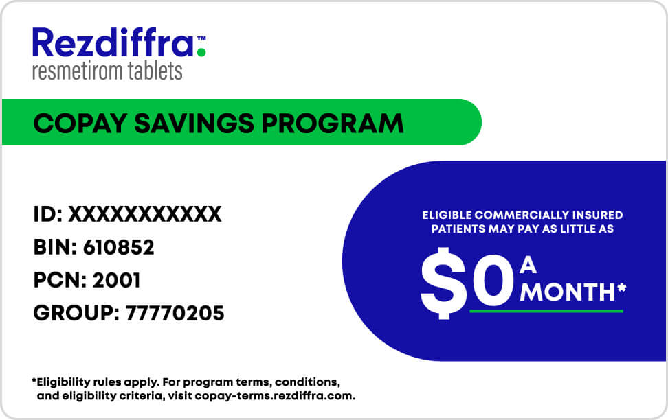 Screenshot of Copay Savings Card
